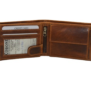 Custom leather <b>trifold</b> <b>wallet</b> Vintage style genuine cowhide Cowhide Fl Grain leather <b>wallet</b> RFID blocking slim <b>wallet</b> RFID - Product Image 2