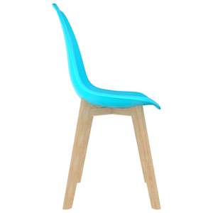 Set di 2 Sedie da Pranzo in Polipropilene Blu con Legno di Faggio, Sedute Comode e Eleganti di Medie Dimensioni - Product Image 4