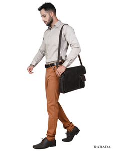 Maletín de cuero Bolso de mensajero para hombre Bolso de cuero genuino para computadora portátil Bolsos de cuero de oficina Maletín hecho a medida - Product Image 5