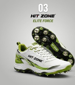 Elite Cricket Metal Spike Footwear High Traction Sports Shoes for Batting <b>Bowling</b> and Fielding - Product Image 3