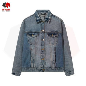 เสื้อแจ็คเก็ตยีนส์ผู้ชายติดกระดุมด้านหน้า ออกแบบเองได้ รับผลิตแบบ OEM ODM สไตล์คลาสสิก แฟชั่นลำลอง - Product Image 1
