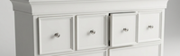 Commode traditionnelle européenne à 10 tiroirs - Bois de radiata et MDF robustes, poignées en alliage, noir ou blanc classique pour chambres et hôtels