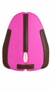 Tapis de selle rose polyvalent avec bordure marron et doublure en polaire pour l'équitation - Product Image 2