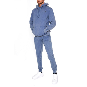 Survêtement décontracté à capuche en molleton avec logo personnalisé, 100 % coton, écologique, anti-humidité, vêtements de sport actifs pour la gym - Product Image 1