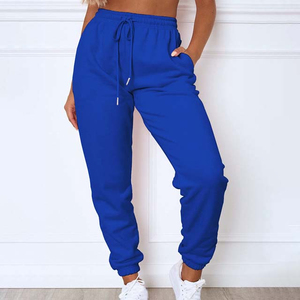 Ladies Fashion Streetwear Women's Solid Color 100% Cotton Cargo Pants Pockets Mid Waist <b>Drawstring</b> Closure Pants <b>Trousers</b> - Product Image 4