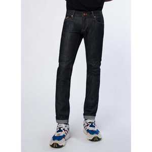 Pantalon Vintage en Denim Déchiré pour Hommes Retro High Street Style Blue Skinny Jeans avec Zip Fly - Product Image 6