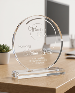 Trofeo de Acrílico Personalizado Grabado con Láser, Tipo Cristal, para la Excelencia y los Logros - Product Image 2