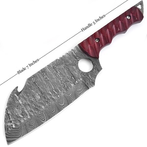 Couteau de chef à lame fixe en acier Damas fait main sur mesure, couteau de boucher pour le camping, couteau à découper, couteau à désosser, vente en gros 2026 UE - Product Image 5