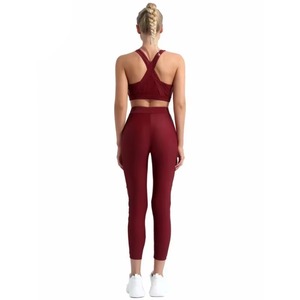 OEM Women Gym Fitness Striped Breathable 2 Piece Sets High Waist Butt Lifting Bottoms Sports Active Yoga - Product Image 5