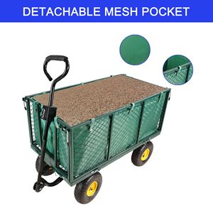 Chariot de jardin en tissu vert, chariot à main facile à transporter pour le bois de chauffage - Product Image 5