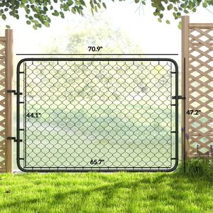 Black <b>Wire</b> Mesh Garden Fence Gate <b>Trellis</b> & Gates Product Category - Product Image 6