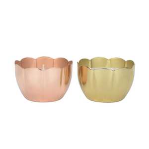 Luxe Floral Iron Votive Holders Heat Resistant Handmade Eco-Friendly Durable Home Decoration Candle <b>Cups</b> Gold Candle Holders - Product Image 2