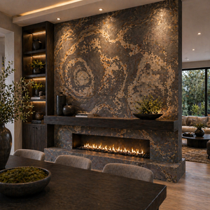 Revêtement mural flexible en ardoise rustique d'automne, léger et naturel, pour projets de décoration intérieure et extérieure - Product Image 1
