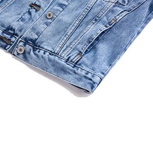 Plus Size Women Cropped Denim Jacket Long Sleeve Button <b>Down</b> Casual Winter Street Style Denim Jacket OEM Supplier - Product Image 6