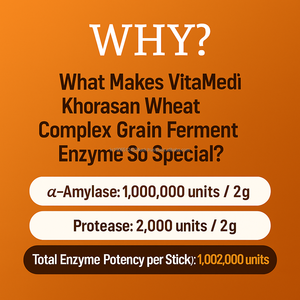 ผงเอนไซม์จากธัญพืชหมัก OEM ผสมข้าวคอราซาน 30 ซอง แท่งช่วยย่อยอาหารจากธรรมชาติสำหรับผู้ใหญ่ อายุการเก็บรักษา 24 เดือน - Product Image 6