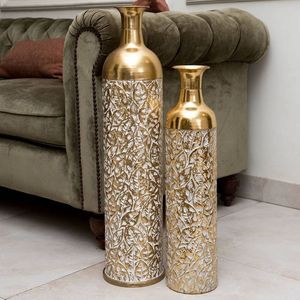 Jarrón moderno de hierro dorado para decoración del hogar y la oficina - Product Image 1