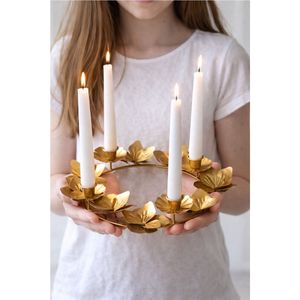 Porte-bougie conique en laiton, chandelier géométrique en métal, centre de table moderne de luxe, support décoratif pour bougies de mariage et de fête - Product Image 6