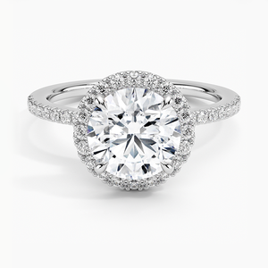 BOJ <b>Ring</b> 0100 Round Cut 925 <b>Silver</b> Halo Stone Prong Setting <b>Solitaire</b> Diamond <b>Ring</b> 2ct D Color VVS1 Moissanite GRA Certified - Product Image 1