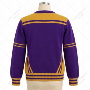 Customized Omega Acrylic Embroidered Winter Sweater Fraternity High Quality Phi <b>Men</b> Breathable V-neck D9 Greek Sweater - Product Image 3