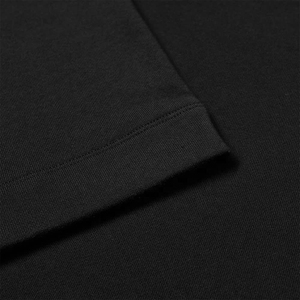T-shirt en coton noir surdimensionné pour homme, col rond, manches courtes, couleur unie minimaliste, respirant, tricoté, coupe régulière, longueur normale - Product Image 6