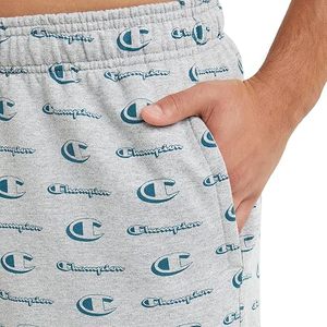 Shorts Bermuda Gris Imprimé pour Homme Champion – Taille Élastique, Style Décontracté, Tissu Respirant, Coupe Mi-Haute - Product Image 4
