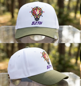 Gorra de Béisbol Bordada de Seis Paneles Verde OEM, Blanca con Visera Verde Oliva, Gorra Casual Unisex de 6 Paneles con Diseño de Logotipo Frontal - Product Image 2