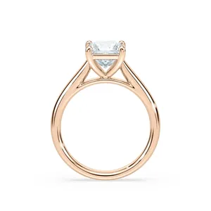 One carat princess cut diamond Bernice solitaire engagement <b>ring</b> elegant classic womens jewelry timeless fine craftsmanship - Product Image 2