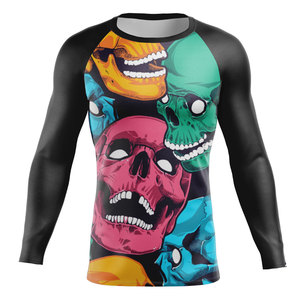 Mma Rashguard for Men Sublimation Printed Mma Shirt Long Sleeve Kickboxing Compression Shirt Thai Fighting Boxing Jerseys - Product Image 3