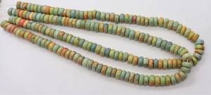 ลูกปัดโอปอลสีเขียวทรงกลมเรียบ AAA หายาก ขนาด 9-9.5 มม. ลูกปัดโอปอลลายจุดสีส้ม ขนาด 16 นิ้ว สีเขียวธรรมชาติ - Product Image 2