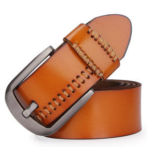 Ceinture en cuir véritable de vache pour homme, qualité supérieure, classique, décontractée, longueur réglable, boucle en acier, écologique, durable, robuste - Product Image 3