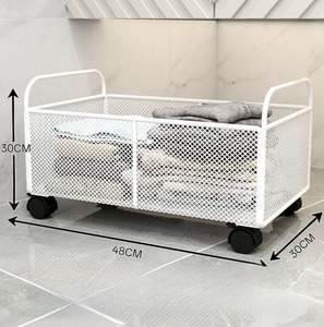 ตะกร้าผ้าโลหะสำหรับห้องนอน สำหรับจัดระเบียบเสื้อผ้าอย่างเป็นระเบียบ ด้วยดีไซน์เรียบง่ายและดูแลรักษาง่าย - Product Image 1