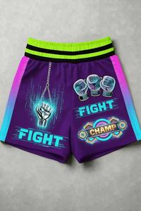 Pantalones Cortos de Boxeo de Poliéster, Ropa de Entrenamiento, Impresión por Sublimación Personalizada, Logotipo Bordado, Transpirable, Talla Personalizada - Product Image 6
