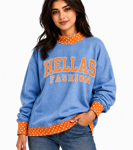 Sudadera de cuello alto para mujer, ligera, de algodón polar, manga larga, con logo personalizado, puños acanalados, proveedor mayorista de ropa - Product Image 1