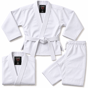 Kimono de judo personnalisé pour garçons, uniforme d'entraînement et de compétition en arts martiaux, 100 % coton, col en V, léger, fabricant OEM - Product Image 1