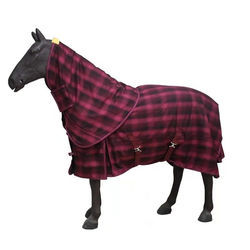 2026 Star Print Waterproof Horse Rug with Hood 4 Leg Straps Large Tail Flap Polyester Equine <b>Blanket</b> for Riding - Product Image 2