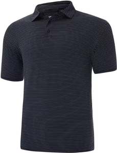 Polo rayé noir pour homme, nouvelle mode, coupe ajustée, en coton et élasthanne respirant, manches courtes, grandes tailles, vente en gros - Product Image 5