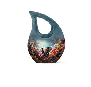 โกศรูปหยดน้ำสีดำทำจากอะลูมิเนียมขนาดใหญ่สำหรับเก็บอัฐิของผู้ใหญ่ โกศสำหรับบรรจุอัฐิของมนุษย์สำหรับงานศพและงานรำลึกสำหรับผู้ชาย - Product Image 1