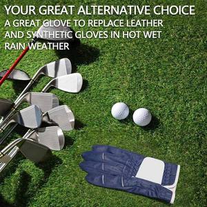 Gants de golf légers en cuir véritable avec sangle de poignet réglable pour une utilisation professionnelle et des entraînements quotidiens en extérieur - Product Image 6