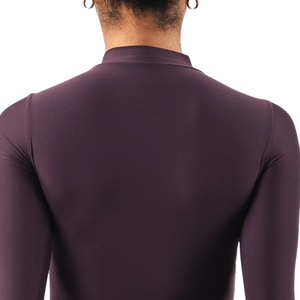 Camiseta de Manga Larga con Cuello Alto de Doble Capa para Mujer, Ajuste Elástico, Tela Suave, Ropa Deportiva para Uso Diario, Ropa de Gimnasio - Product Image 6