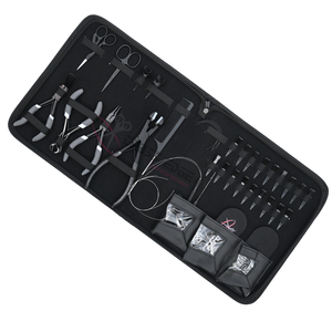 Pince à extensions capillaires noires pour micro-anneaux et microlinks, ciseaux miniatures pour colle à kératine, pinces à doigts, outil boucle et crochet - Vente en gros - Product Image 6