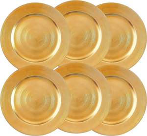 Assiettes de présentation en acier inoxydable martelé, style américain, écologiques, de luxe, élégantes, pour événements – Meilleures ventes - Product Image 1
