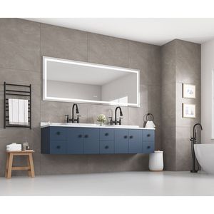 Specchio da Bagno a LED da Parete 72 x 30 Pollici con Illuminazione Frontale e Posteriore, Antiappannamento, Memoria, 3 Colori, Dimmerazione Continua - Product Image 4