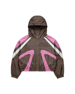 2 Piece Zipper Jacket Short Set Digital Printing Logo Drop Shoulder Polyester/Nylon Summer Heavyweight Casual Tracksuit - Product Image 6