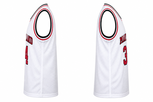 Maillot de basket-ball personnalisé en sublimation blanche du Maryland, respirant, en maille à trous d'oiseau, sans manches, uniforme professionnel pour hommes - Product Image 3