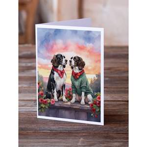 Lunatique A7 Taille 5x7 Deux Coeurs Anglais Springer Spaniel Cartes De Voeux Lot de 8 Cartes Vierge avec Enveloppes - Product Image 2