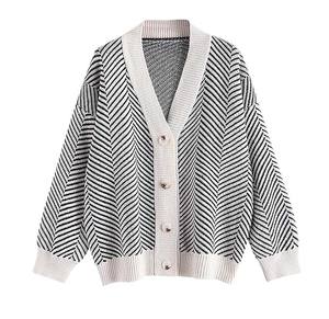 Suéter de punto trenzado extragrande para mujer, jersey grueso y cálido de estilo vintage, holgado para invierno, tops cómodos para exteriores - Product Image 1