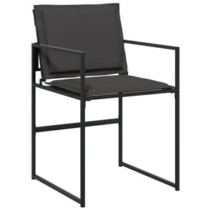 Ensemble de salle à manger de jardin en tissu Textilène noir - Product Image 4