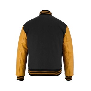 Chaqueta Varsity de Béisbol con Mangas de Lona Bordadas, Tallas Grandes M-4XL, Reversible, Ecológica, Lisa, al por Mayor para Hombre, 10% de Descuento - Product Image 4