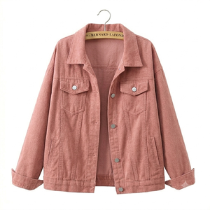 Veste en jean unie décontractée et respirante pour femme, coupe ample, tendance, printemps, automne, hiver - Product Image 6