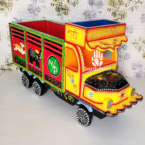 รถบรรทุกไม้เพ้นท์ลายด้วยมือ ผลิตในอินเดีย สินค้าแฟชั่นในกลุ่มงานหัตถกรรม - Product Image 4